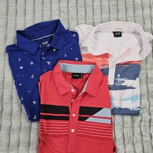 Slogo Men's Polo Shirt Set - Blue, Red, Multicolor